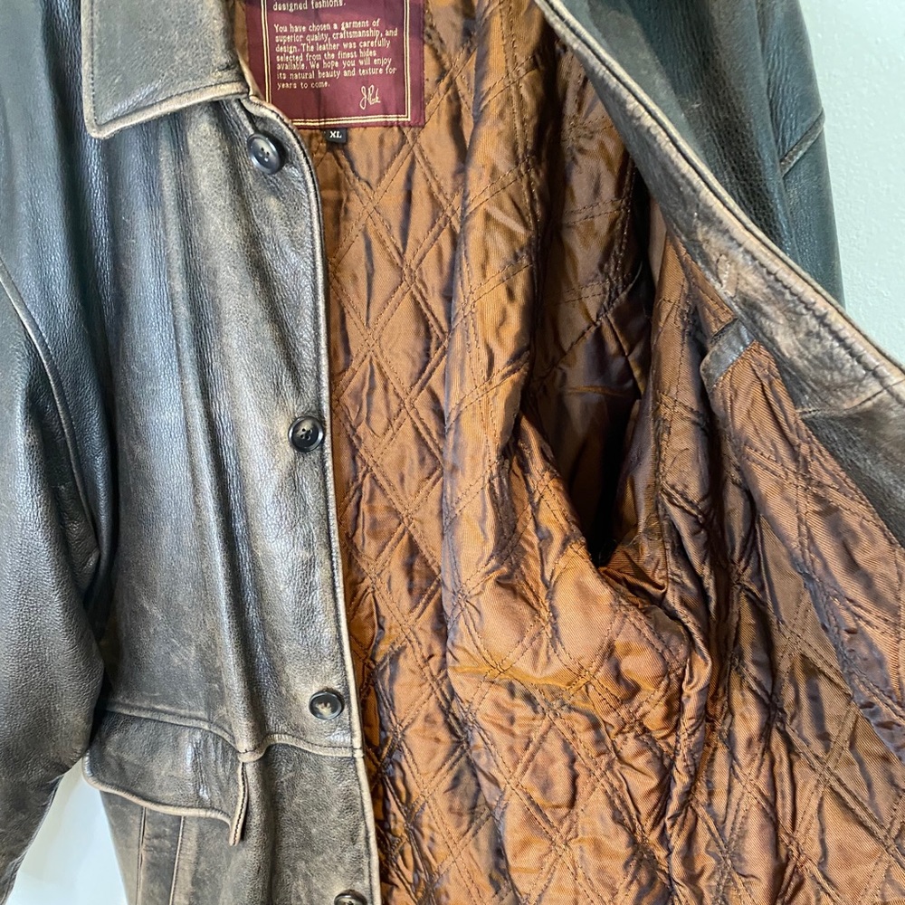 Cöu.turé by J. Park Brown Leather Jacket XL - Picture 5 of 5